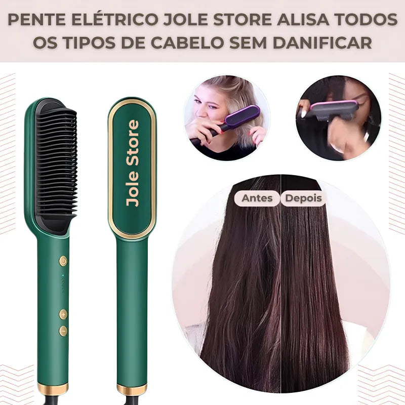 Pente Alisador Jole Store 2025 - Fios Lisos e Protegidos em Minutos